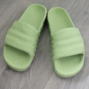 Adidas Green Slide Sandals